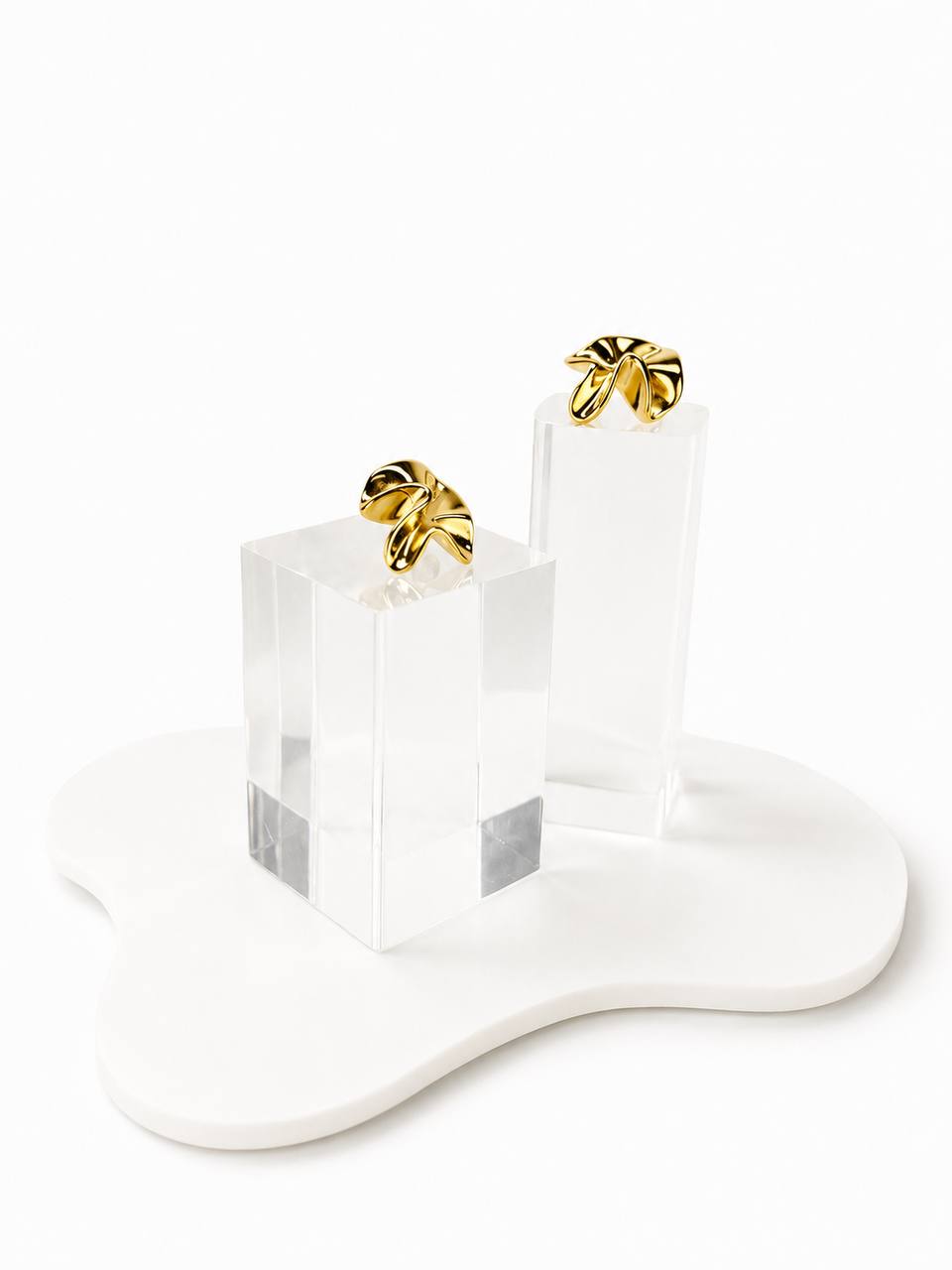 Gold Flower Stud Earrings