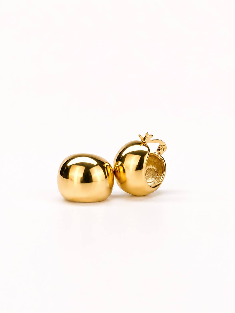 Gold Drop Hoop Earrings