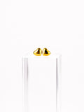 Gold Heart Stud Earrings