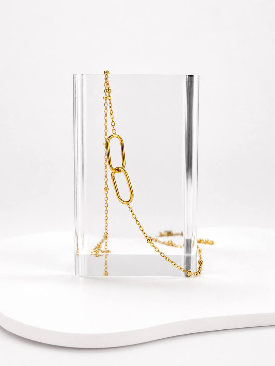Gold Safety Pin Necklace