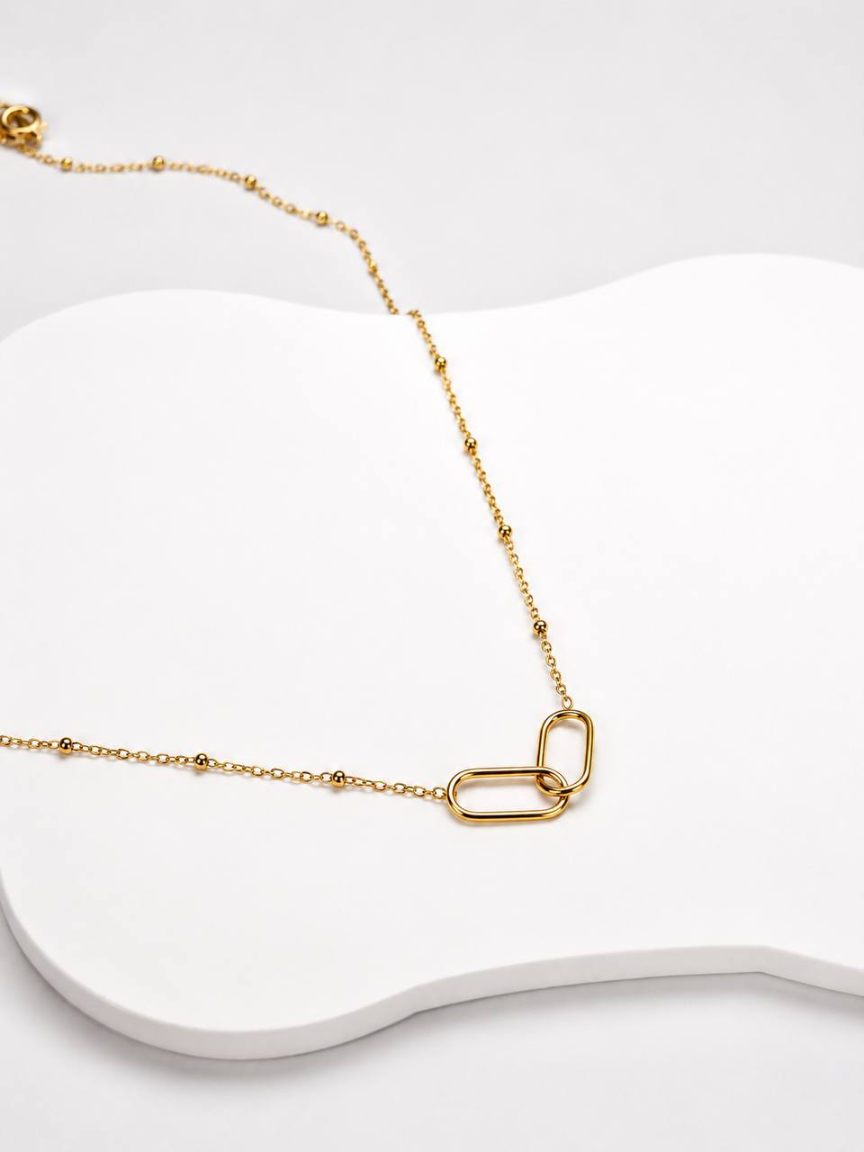 Gold Safety Pin Necklace