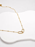 Gold Safety Pin Necklace
