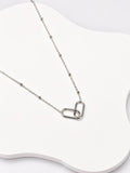Silver Safety Pin Necklace
