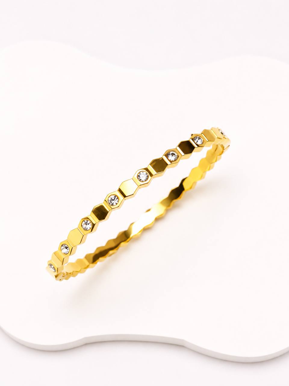 Gold Crystal Link Bracelet