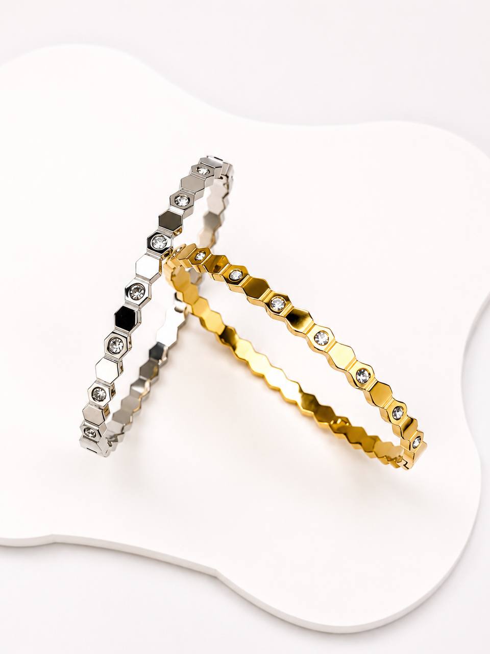 Silver Crystal Link Bracelet