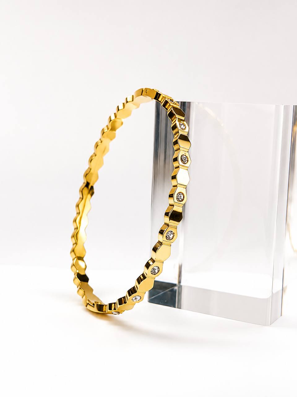 Gold Crystal Link Bracelet
