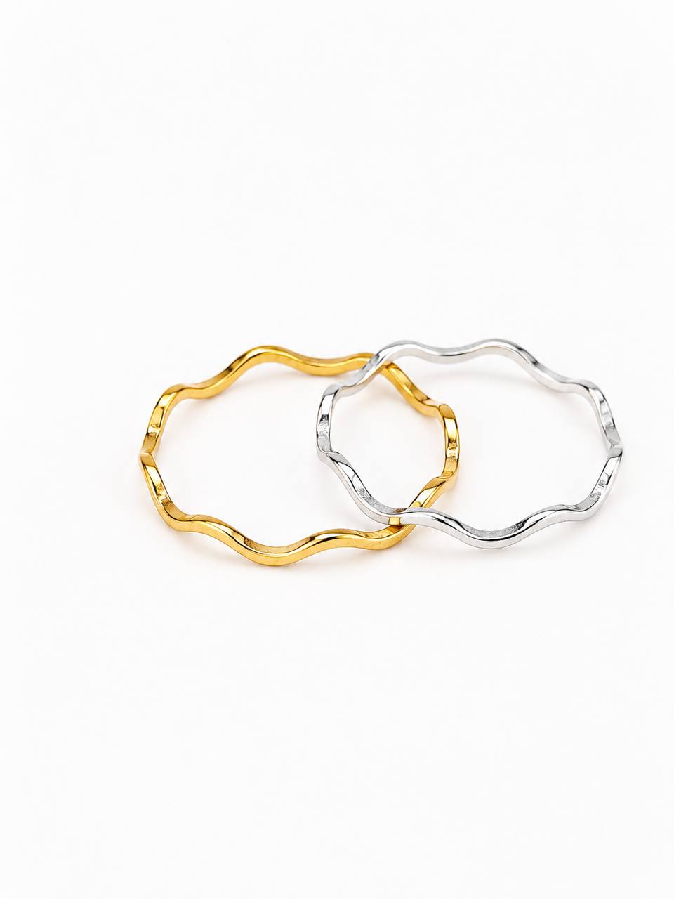 Silver Trinity Wave Ring